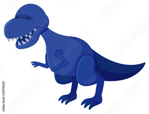 Single picture of blue tyrannosaurus rex