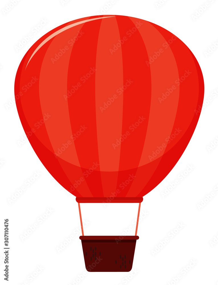 Obraz premium Single picture of red hot air balloon