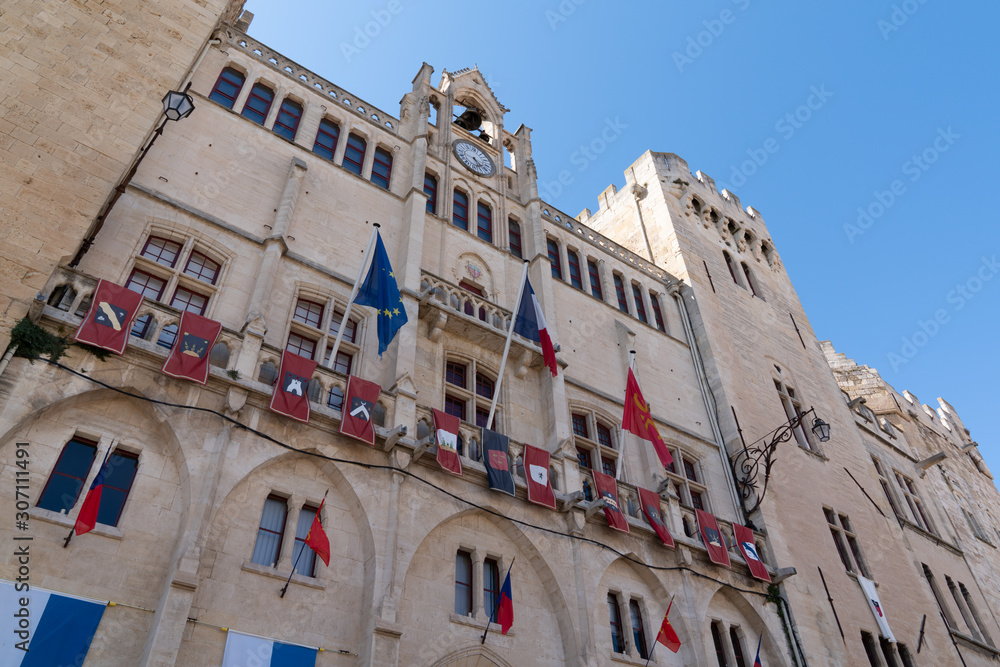 Historic Town Hall in Narbonne city france