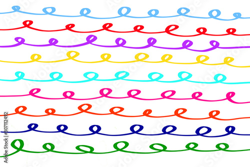 Line pattern drawing of wave