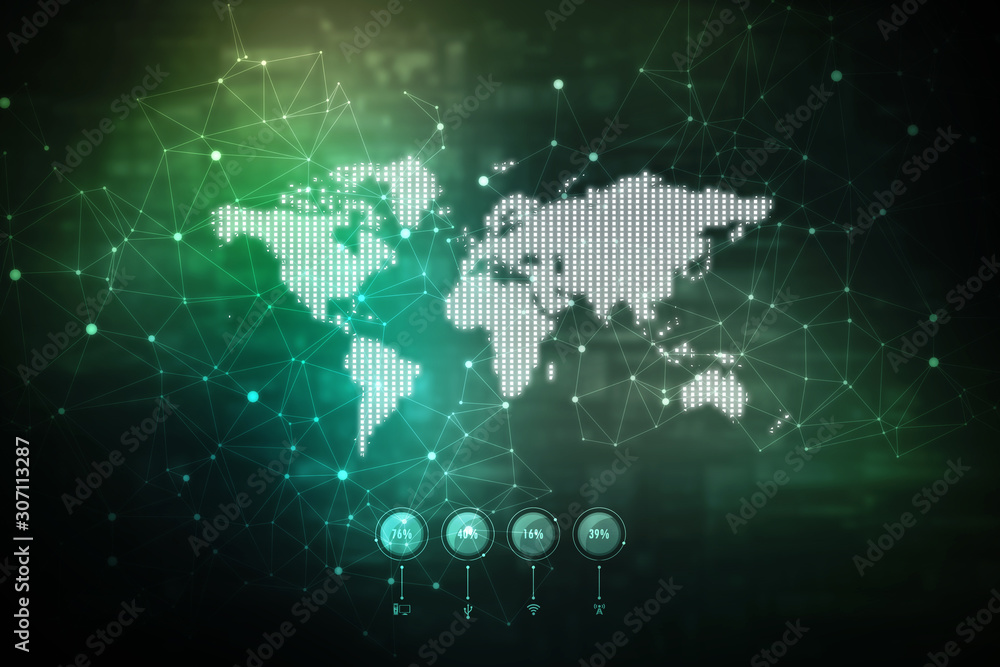 2d illustration world map abstract background 2d illustration world map abstract background