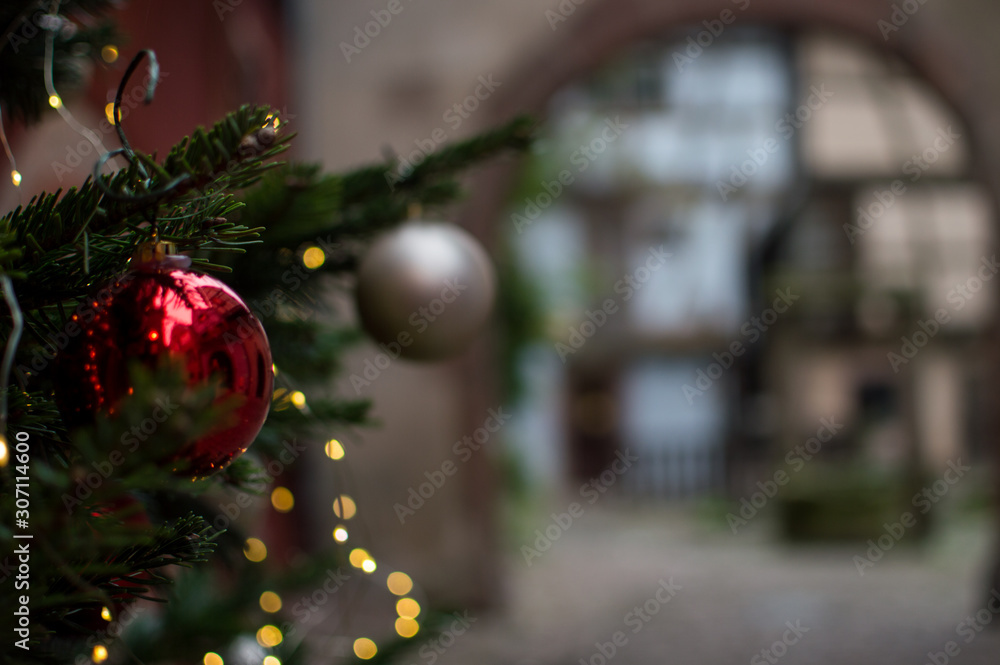 Christmas decoration in the Christmas markets of the villages of French Alsace Christmas decoration in the Christmas markets of the villages of French Alsace