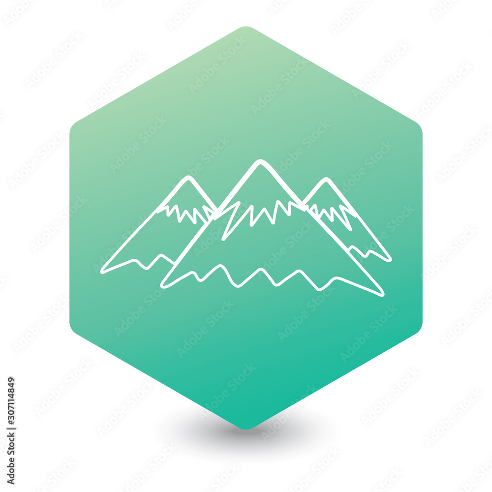 Mountain icon. Vector concept illustration Mountain icon. Vector concept illustration