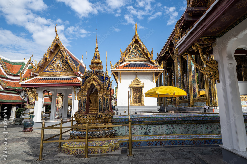 Royal Grand Palace in Bangkok Thailand and Wat Phra Kaew (Temple of Emerald Buddah)