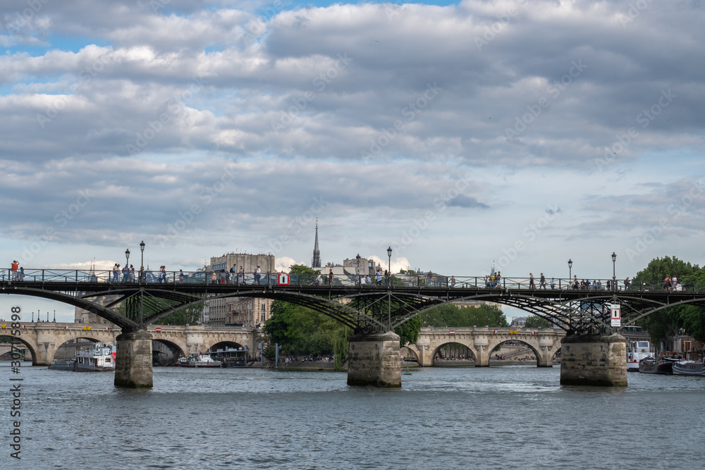 Bridge Pont des amoureux at Paris, France