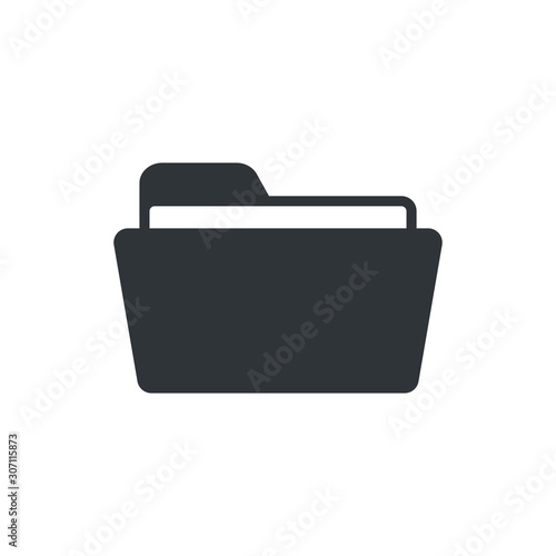 Open folder icon, vector isolated