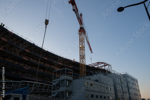 Constrcution and crane in Paris, France 2