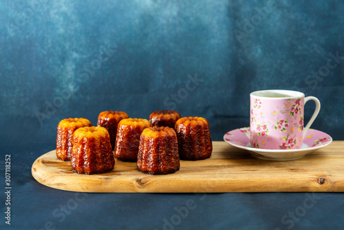 Canele is a small French pastry with rum and vanilla