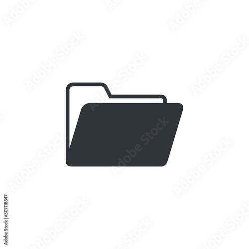 Open folder icon, vector isolated