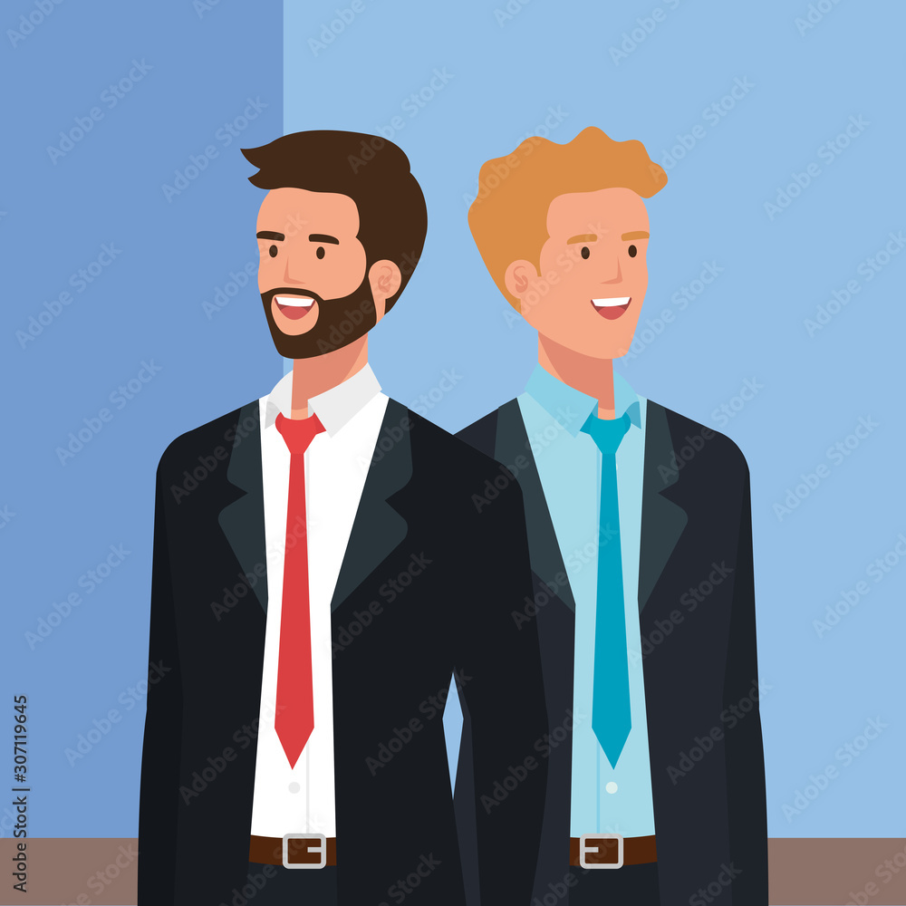 businessmen elegant avatar character icon vector illustration design businessmen elegant avatar character icon vector illustration design