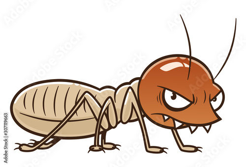 Cartoon worker termite