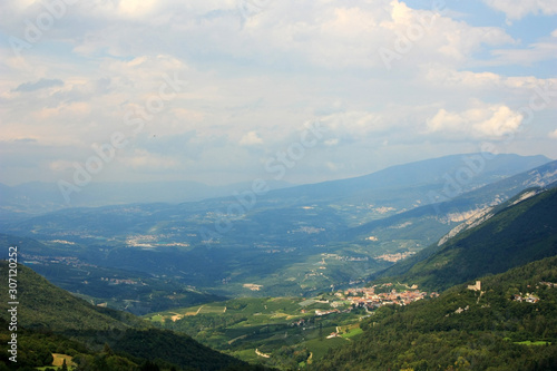 Italian villages in a green valley