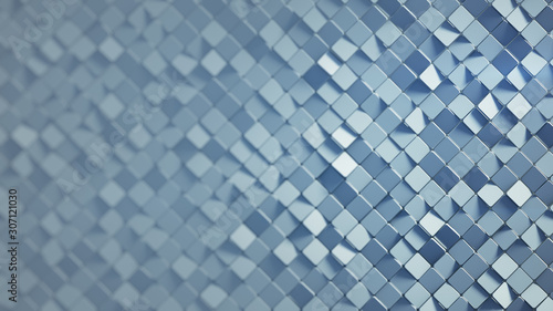 Grey rhombus pattern surface 3D render