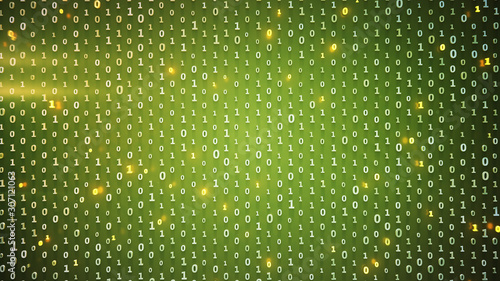 Green matrix of binary code...