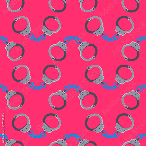 Handcuffs seamless pattern.