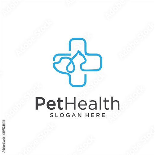 Pet Shop Logo Design Stock Illustrations  . Pet logo design . Dog cat logo . Animal Pet Care Logo . Vet logo, Pet Store . Pet Health Logo
