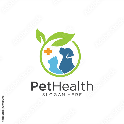Pet Shop Logo Design Stock Illustrations  . Pet logo design . Dog cat logo . Animal Pet Care Logo . Vet logo, Pet Store . Pet Health Logo