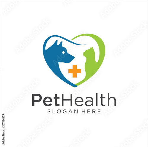 Pet Shop Logo Design Stock Illustrations  . Pet logo design . Dog cat logo . Animal Pet Care Logo . Vet logo, Pet Store . Pet Health Logo