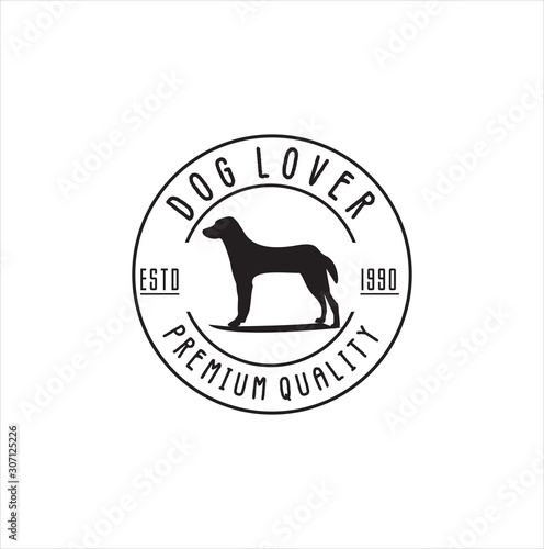 Dog Vintage Logo . Dog Logo .Animal logo illustration vintage vector 