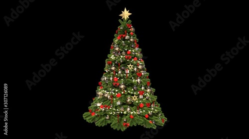 Christmas Tree, Loop, Alpha Channel, Animation