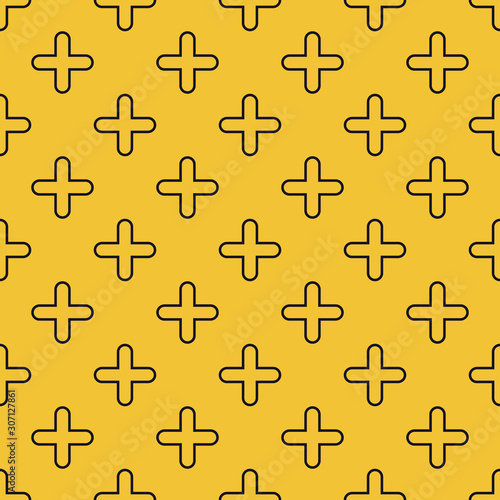 Seamless pattern with crosses. Vector background