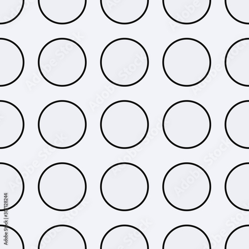 Seamless vector texture with rings. Geometric pattern