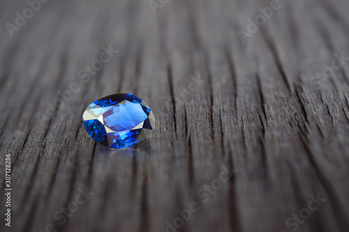 Blue Topaz Beautiful on the wooden floor