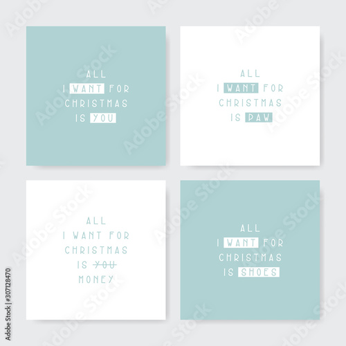 Set of Christmas type cards.
