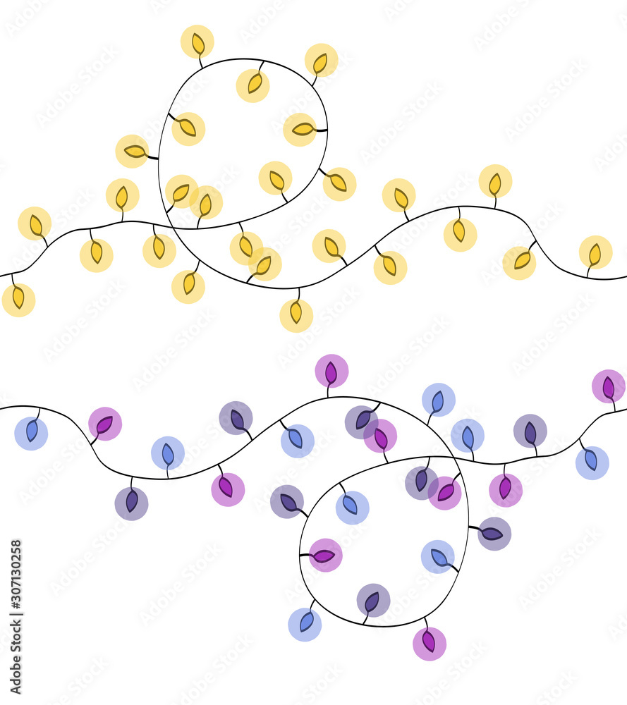 Seamless vector pattern with Christmas garlands Seamless vector pattern with Christmas garlands