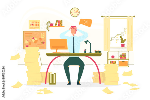 Computer Malfunction, Failure Flat Vector Concept