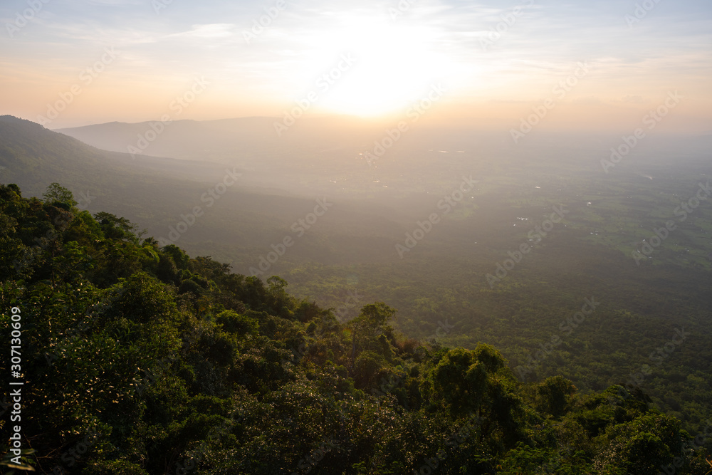 Sunset at viewpoint of Phu Laenkha National Park, Chaiyaphum Province, Thailand. Sunset at viewpoint of Phu Laenkha National Park, Chaiyaphum Province, Thailand.