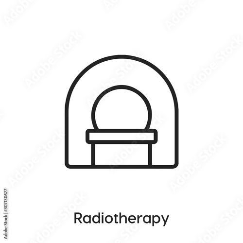 radiotherapy icon vector. radiation icon vector symbol illustration. Modern simple vector icon for your design. therapy  icon vector	