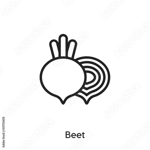 beet icon vector sign symbol