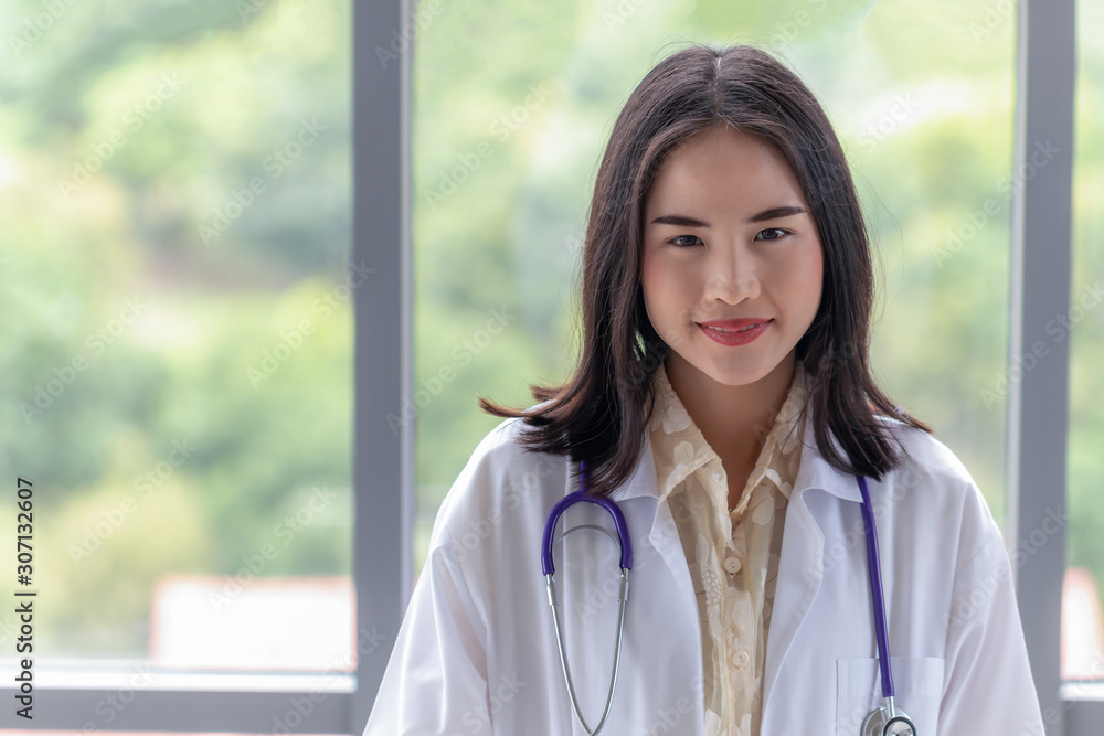 Portrait of beautiful female doctor in the office Portrait of beautiful female doctor in the office
