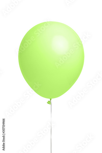 Green balloon isolated on white