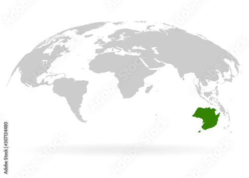 Territory of Australia. Planet Earth. The Earth, World Map on white background. Vector illustration. EPS 10
