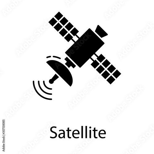  Satellite Solid Vector  