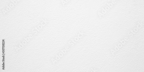 Wide image, White cement wall texture background.