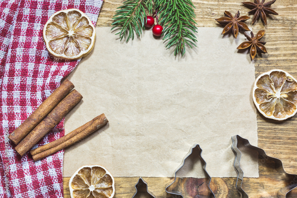 Fototapeta premium Christmas baking background