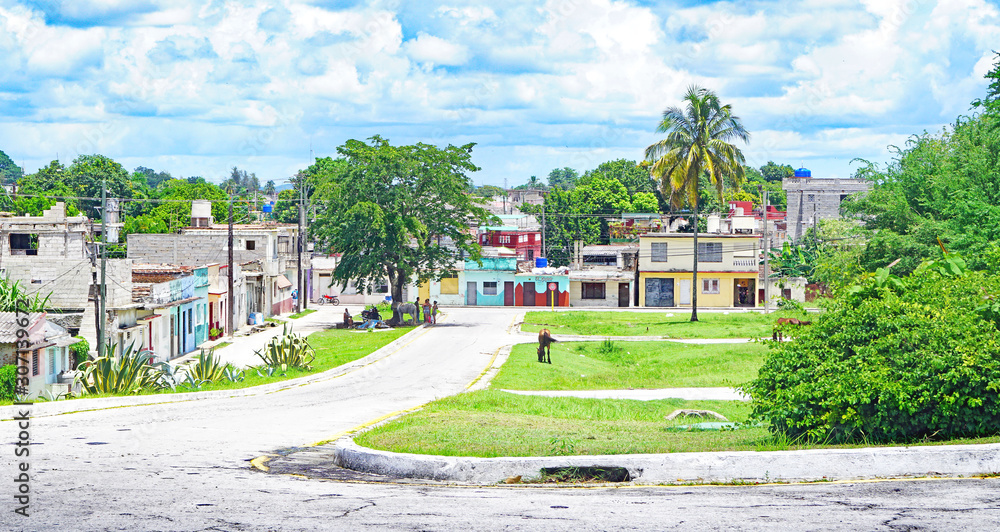 Panorámica de Santa Clara en la República de Cuba