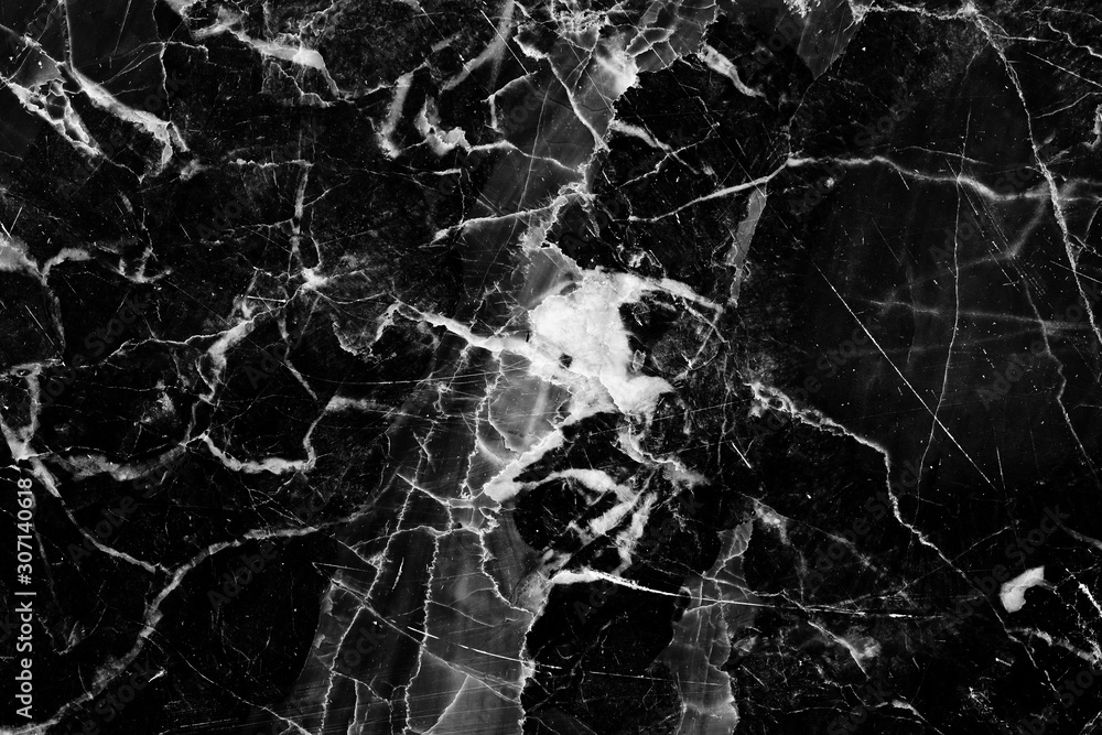 White patterned of black and white marble texture background for interior or other design.