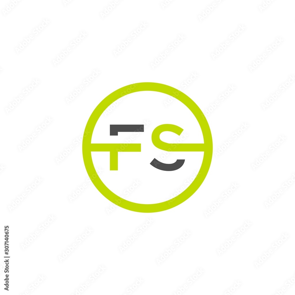 abstract initial letter F S logo design template abstract initial letter F S logo design template