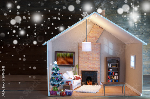 Christmas living room with ...