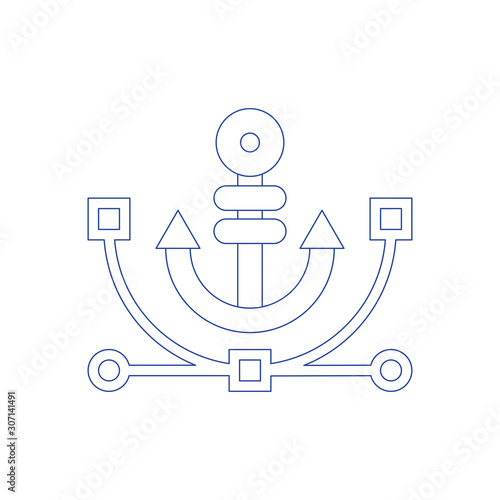 Anchor text concept. Vector illustration. Concept of line icon photo