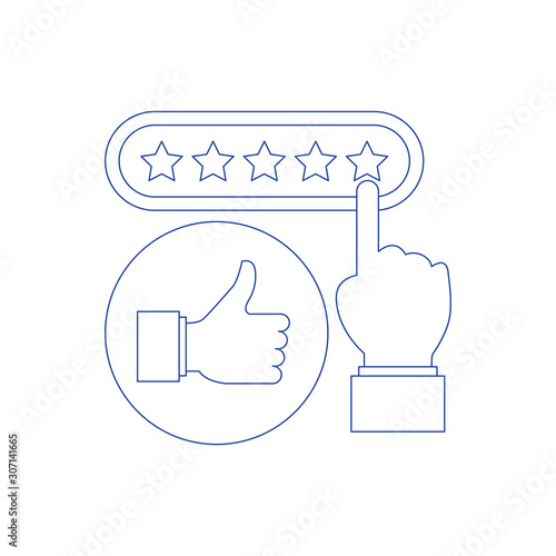 Customer review concept. Usability Evaluation. Concept of line icon
