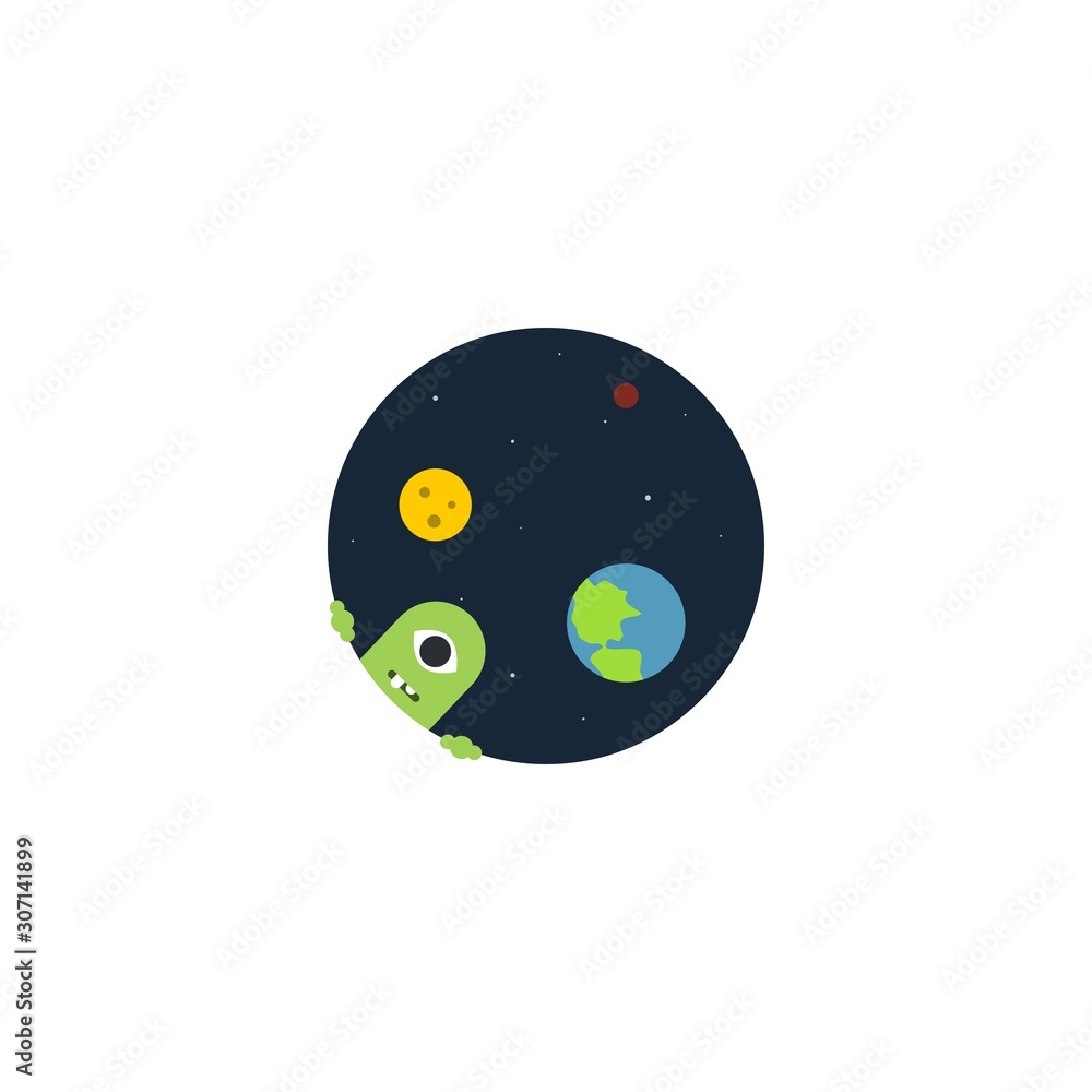 space creative icon. flat illustration. From Space Exploration icons collection. Isolated space sign on white background