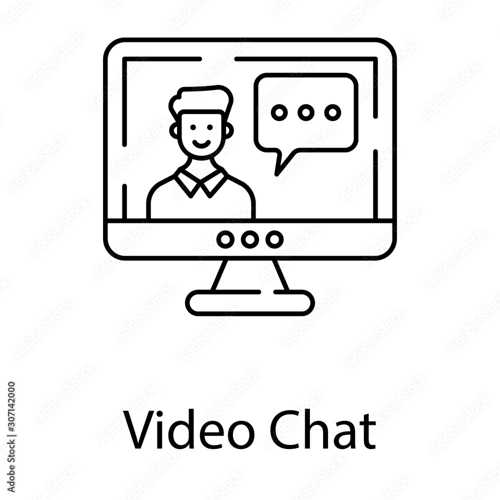 Video Chat Vector Video Chat Vector