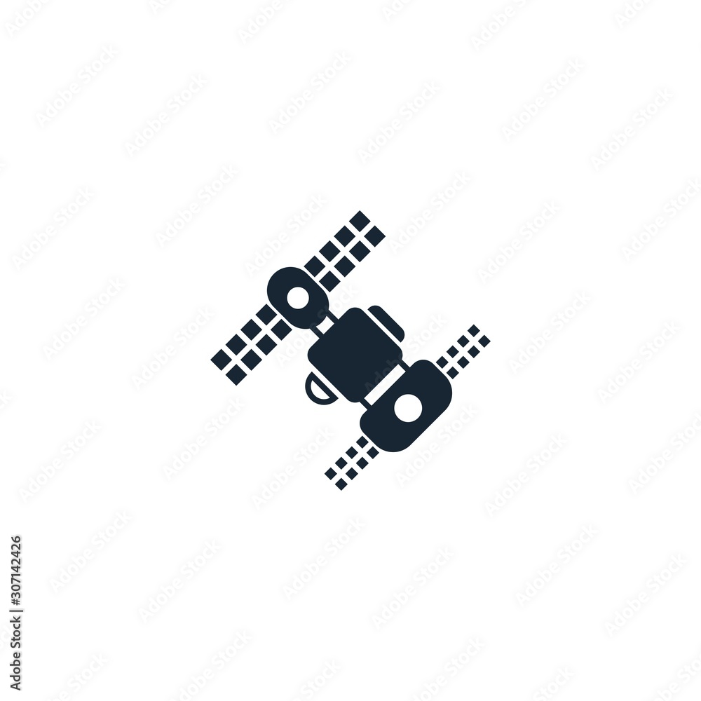 space station creative icon. filled illustration. From Space Exploration icons collection. Isolated space station sign on white background space station creative icon. filled illustration. From Space Exploration icons collection. Isolated space station sign on white background