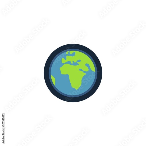 globe creative icon. flat illustration. From Space Exploration icons collection. Isolated globe sign on white background