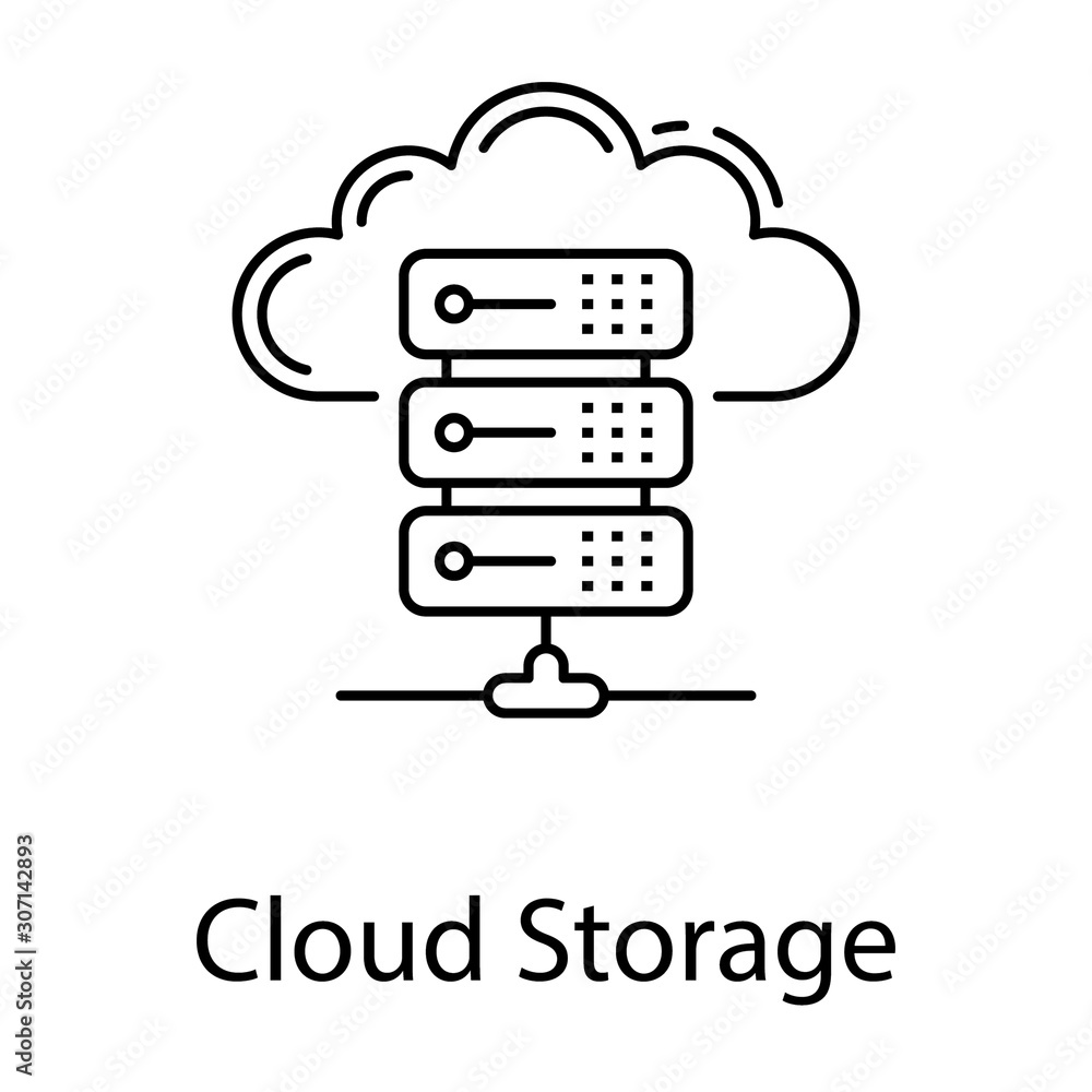 Cloud Storage Vector Cloud Storage Vector